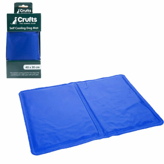 Crufts 40cm x 30cm Self Cooling Pet Gel Mat - Blue