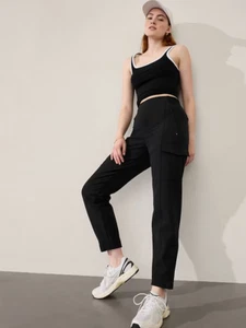 Athleta High Rise Endless Cargo Pant Black NWT $129 14 - Picture 1 of 4