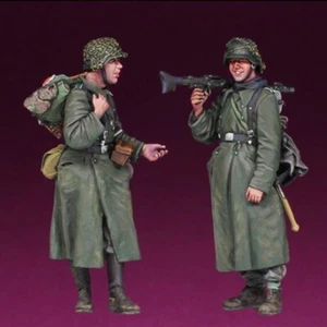 1/35 Resin figure model kit WW II german soldiers 2 man Unassembled Unpainted - Picture 1 of 3