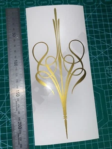 Nadelstreifen Design Aufkleber Decals Motorrad Tank Motorrad Auto 220x90mm Gold - Bild 1 von 4