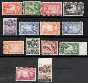 SG115/115a/116/116a/SG117-SG126 CAYMAN ISLANDS King George VI & Ansichten 1938-1948 - Bild 1 von 2