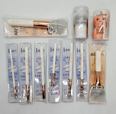 Lote Variedad Pinceles Maquillaje Essence/Esponja - 10 Artículos Nuevos - Sin Cajas Foto 1 de 4