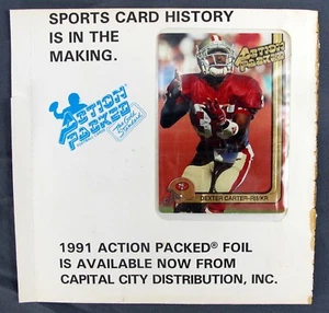 1991 Action Packed Gold Standard Promo Card Dexter Carter San Francisco 49ers  - Picture 1 of 4