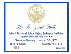 1973 Nixon Agnew Inaugural Ball Ticket - Picture 1 of 1