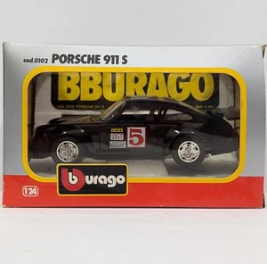 Bburago Porsche 911 S 1:24 Black Diecast Metal Model Rare Vintage Car - Picture 1 of 11