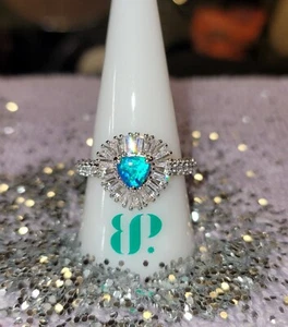 Bombe Party Ring "Spread Sunshine" RBP5482 Gr.9 LG blau grün Feueropal auf Rhodium - Bild 1 von 4