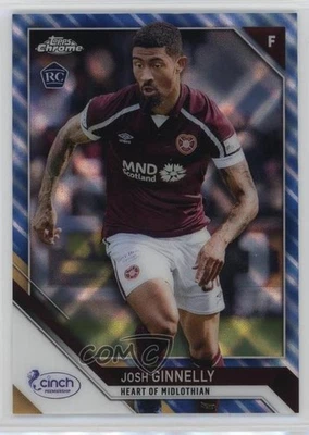 2021-22 Chrome SPFL Scottish Premier League Blue Tartan Refractor Josh Ginnelly - Image 1 of 2