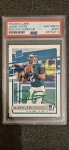 Jalen Hurts 2020 Panini Donruss Rated Rookie RC On Card Auto - Bild 1 von 2
