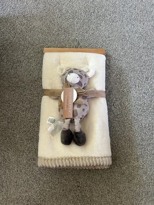 Nuevo Juego de 2 Mantas de Garbanzo y Peluche Animal Crema/Bronceado 30 pulgadas x 36 pulgadas Foto 1 de 4