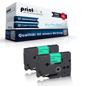 2X Nastro Compatibile Premium Per Brother TZE721 Nero Su Verde Easy Pri - Bild 1 von 11