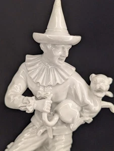 Vintage Carl Thieme Dresden Harlekin mit Mops Porzellan Figur Germany - Bild 1 von 8