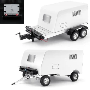 AXSPEED Metal RC Anhänger Sat Transportfach mit Beleuchtung Für 1:18 1:24 RC Car - Picture 1 of 30