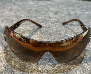 Burberry Brown Fashion Shield Designer Sunglasses Made in Italy As Is - Picture 1 of 5