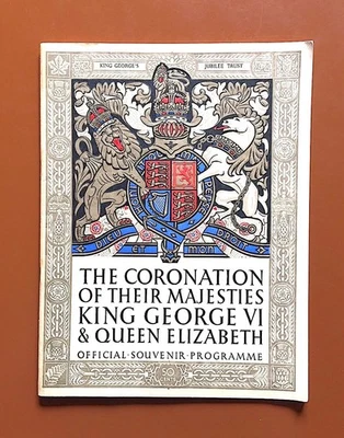 Official Programme for The Coronation of George VI / 1937 - Image 1 of 4