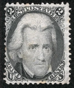 US Sc 73 Black 2¢ 1861 p.12 Andrew Jackson Unused No Gum   - Picture 1 of 1