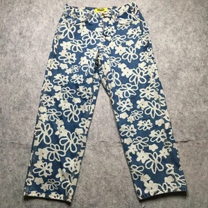 Pantalones de mezclilla holgados Butter Goods para hombre 32 azul blanco estampado floral ropa de calle - Imagen 1 de 16