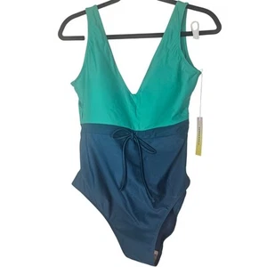 NUOVO costume da bagno Summersalt 14 cravatta vita backflip pezzo unico verde acqua alga  - Foto 1 di 3