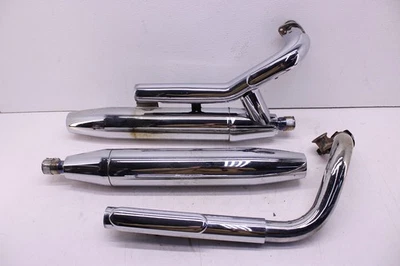 98-05 YAMAHA V STAR 650 XVS650 OEM TUBO DE ESCAPE CABEÇALHO SILENCIADOR SISTEMA COMPLETO  - Imagem 1 de 4