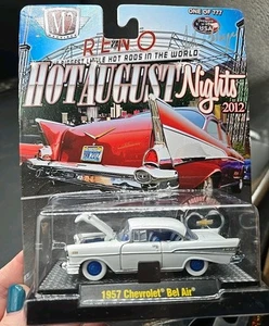 M2 Machines Hot August Nights 1957 Chevy Bel Air White Signed DIECAST Car - Picture 1 of 8