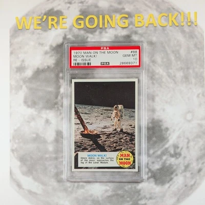 1/2 POP 2 1970 TOPPS MAN ON THE MOON MOON WALK CARD # 688 PSA 10 GEM MINT 10 - Image 1 of 2