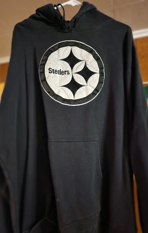 Steelers Black And White Hoodie 2XL Cover