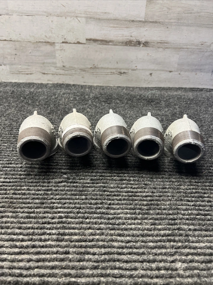 NEW Lot of 5 Ward 1-1/4" 90 Degree Street Elbow Galvanized Pipe Fittings M/F - Image 1 of 4