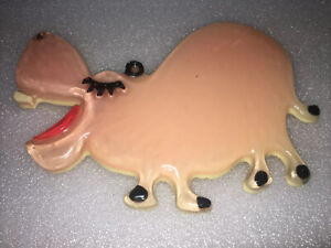 Happy Hippo Wall Hanging Very Cute And Pink Resin? Hippopotamusï¿¼ For Child