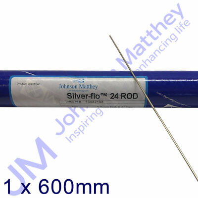 Johnson Matthey Silver-Flo 24 1.5mm Diameter X 600mm Rod - 1 X Stick • 6.95£