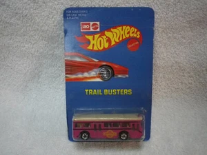 Autobús Hot Wheels LEO India 1995 rosa ómnibus de un solo piso - Imagen 1 de 9