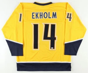 Mattias Ekholm Signed Predators Jersey (JSA COA) Nashville Defenseman 2012-2022 - Picture 1 of 6