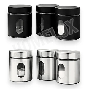 Kitchen Storage Canister TEA COFFEE SUGAR Jars Pots Containers Caddy Set of 3 - Picture 1 of 5