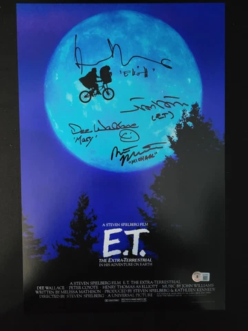 12 "x 18" E.T. Mini Poster with Autographs of 4 Major Cast Members: Beckett 066 Cover