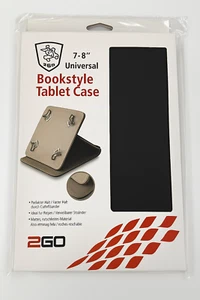 Universal Tablet Hülle 7–8" Bookstyle Case mit Gummihalter & Aufsteller - Bild 1 von 2