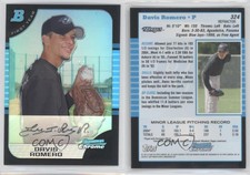 2005 Bowman Chrome First Year Refractor Davis Romero #324 Rookie RC