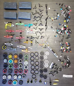 HUGE Flick Trix BMX Lot Dirt Bike Frames, Wheels, Forks, Handlebars, Gears, Case - Picture 1 of 5