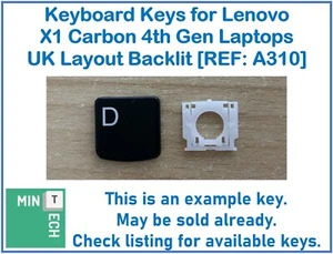 Tastatur Ersatz Tasten für Lenovo X1 Carbon 4. Gen Laptops UK Layout Hintergrundbeleuchtung - Bild 1 von 8