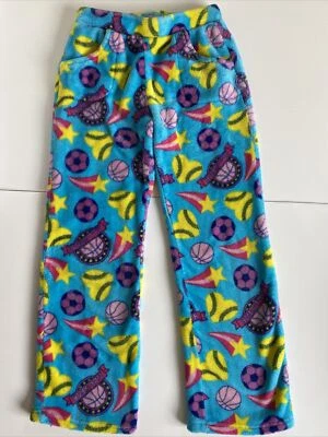 Candy Pink Sz 10/12 Girls Pajama Pants All Star Sports 10 12 Fuzzy Fleece - Image 1 of 4