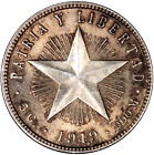 1949 REPUBLIC 20 CENTAVOS STAR DESIGN - KM# 13.2 - 90% Silver