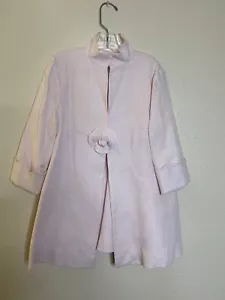 Helena Neiman Marcus girls Blush pink linen dress and coat size 4T USA Two Piece - Picture 1 of 9