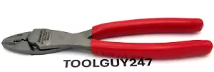 SNAP ON TOOLS Red Soft Grip 9" Wire Terminal Cutter Crimping Plier 29ACF NEW - Foto 1 di 8