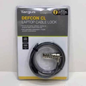 (Lotto di 4) TARGUS Defcon CL Blocco Cavo Notebook Combinazione Sicurezza PA410U1 NUOVO - Foto 1 di 3