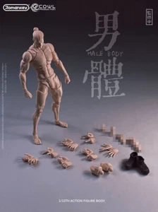 Romankey X COWL 1/12 weißes Gelenk flexibler Kopf 6" männliche Actionfigur Körper Puppe - Bild 1 von 13