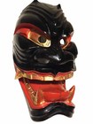 Danced, Patina, Antique, ca1930s, Japanese Wooden - Menburyu Mask - Furyu Parade