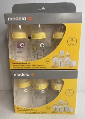 Lote de (4)-Conjunto de frascos para armazenamento de leite materno Medela 5 oz fluxo lento 0-4 mos - Imagem 1 de 4