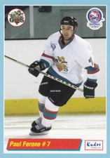 PAUL FERONE, BELFAST GIANTS, RARE 2000-01 BISL CARD.