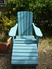 adirondack garden chair - wooden with footrest