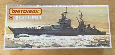 Matchbox PK-165 USS Indianapolis Heavy Cruiser 1:700 Scale 1979 box artwork (B) - Image 1 of 4