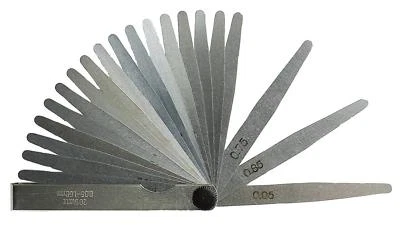 MARKENLOS CNC QUALITÄT Fühlerlehre Abstandslehre 0,05 - 1,0 mm - Länge 100 mm 13-tlg