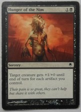 MAGIC THE GATHERING MTG 2004 DARKSTEEL BLACK HUNGER OF THE NIM SORCERY CARD