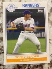 2022 TOPPS MONTGOMERY 582 CLUB SET 4 CARD TEXAS RANGERS COREY SEAGER #19